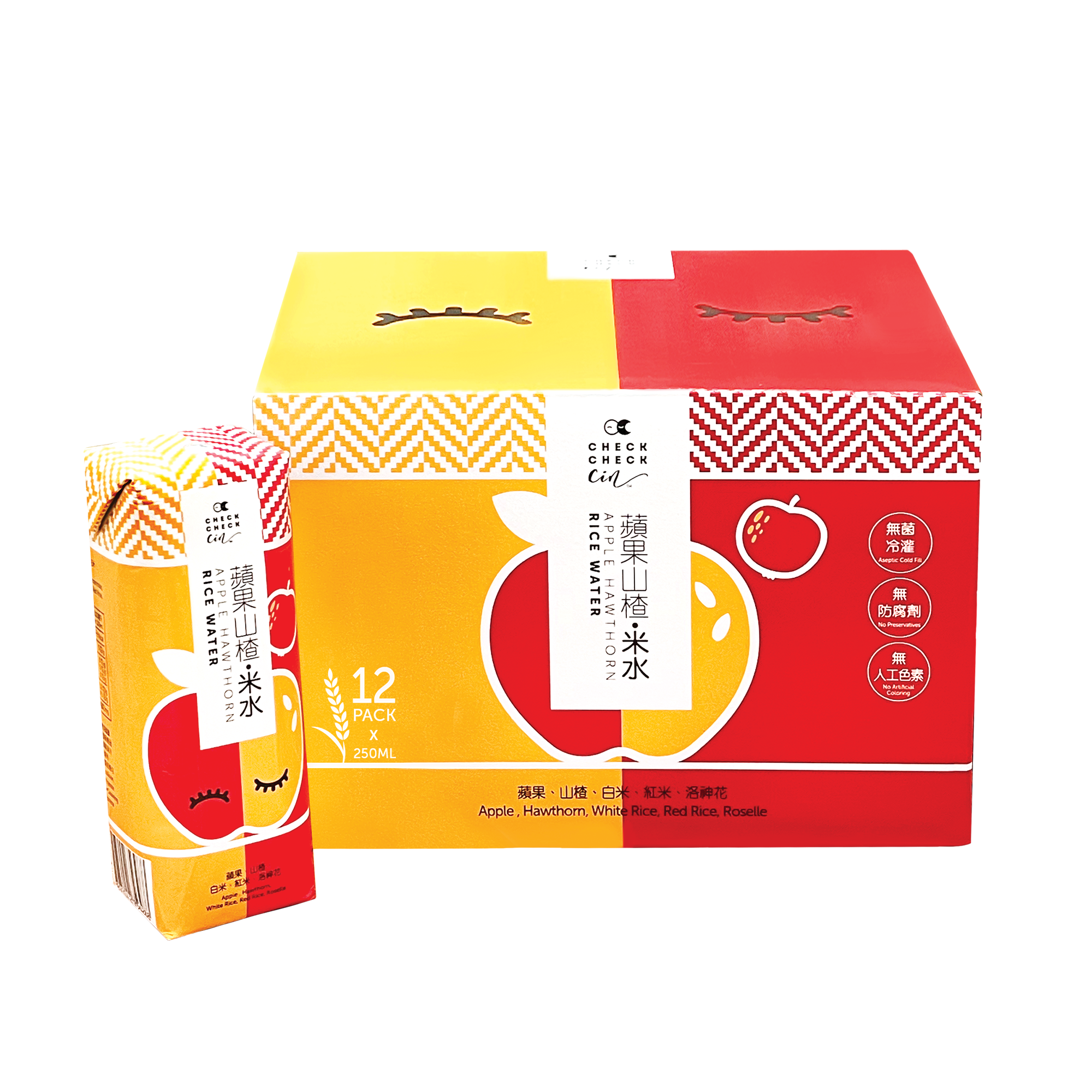 蘋果山楂原箱紙包米水
