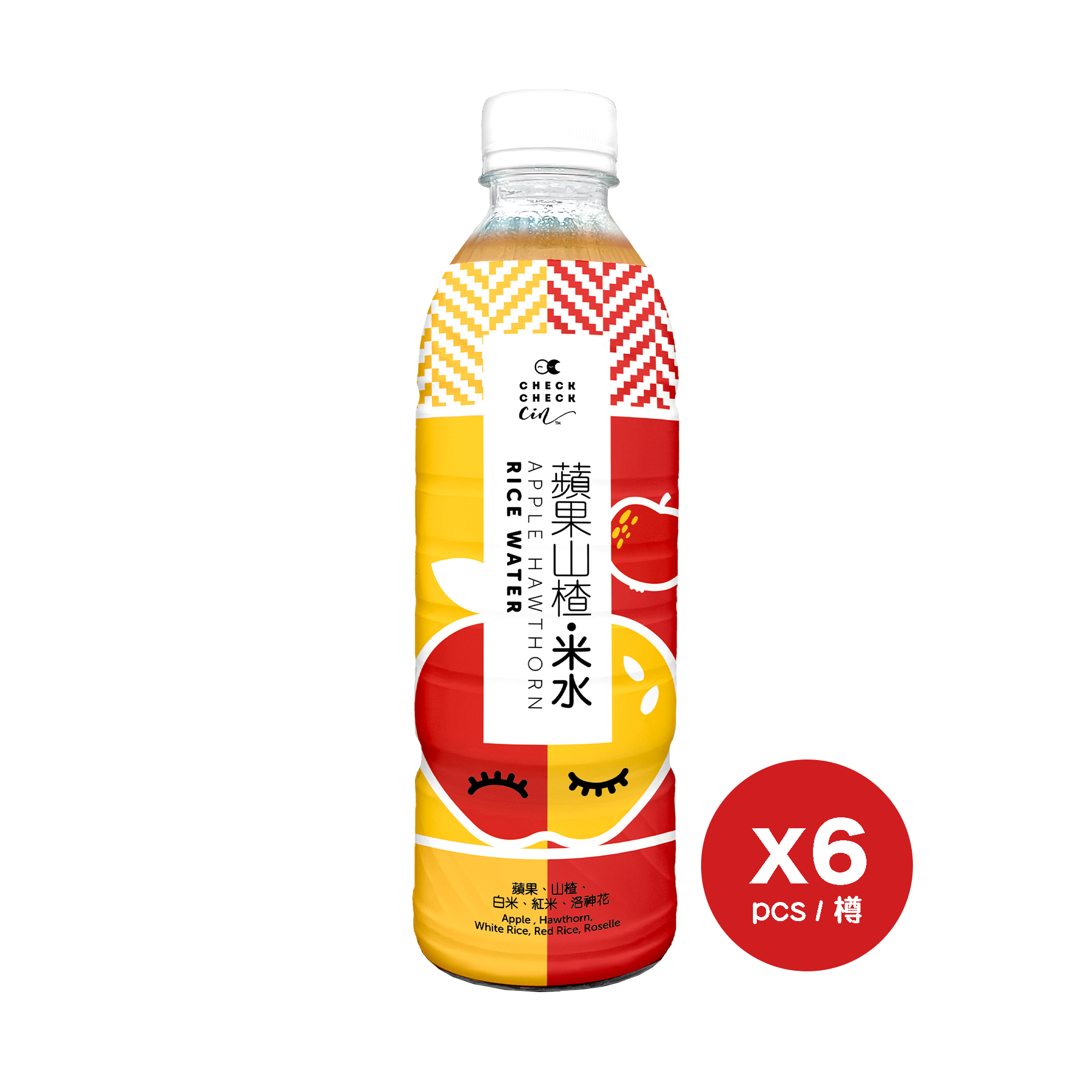 Apple Hawthorn Rice Water(500ml PET bottle) 6bottles